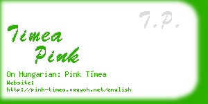 timea pink business card